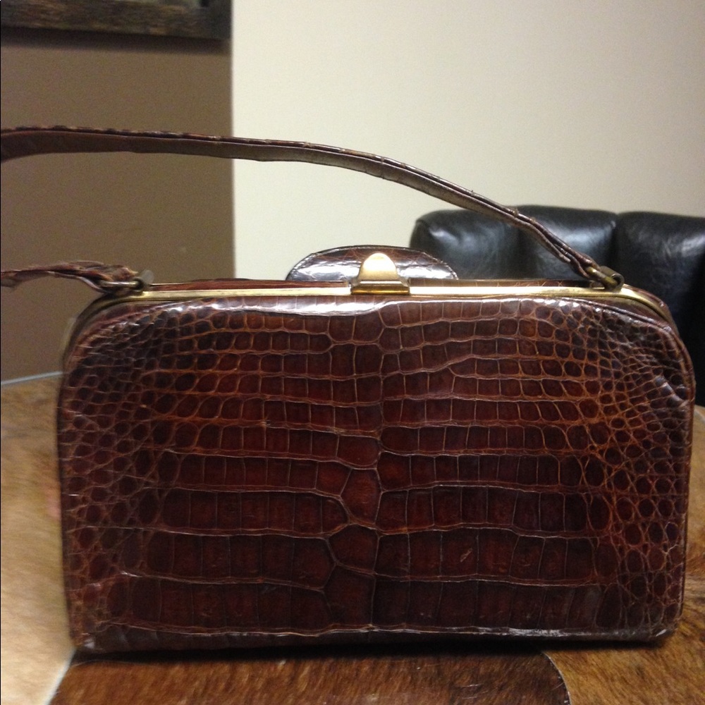 Crocodile Box purse
